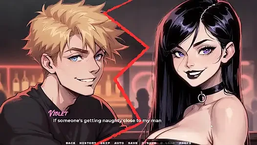 My New Girlfriend [ Taboo Hentai Game ] Ep.40 Goth Girl Blowbang in the Toilet!