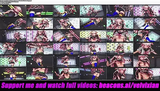 Mi - hifi raver dansı + kademeli soyunma (3 boyutlu hentai)