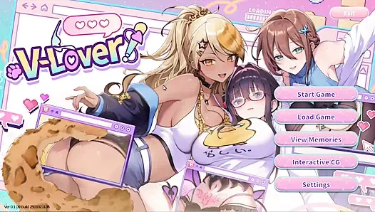 Hentai oyunu - evli kadın etkinlikte vtuber'ını kostümle oynuyor ve seks yapıyor - v-lover