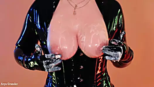 Kauçuk fetiş lateks catsuit arya grander yüksek kaliteli video.