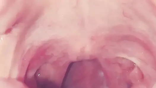 Seksi kız parmak the sıcak kedi