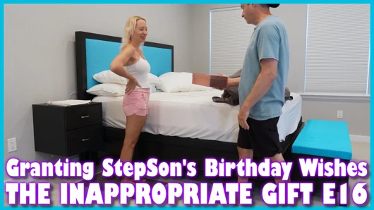 Üvey kardeşinin doğum günü dileklerini yerine getirerek - uygunsuz hediye e16 - orta yaşlı seksi kadın stella