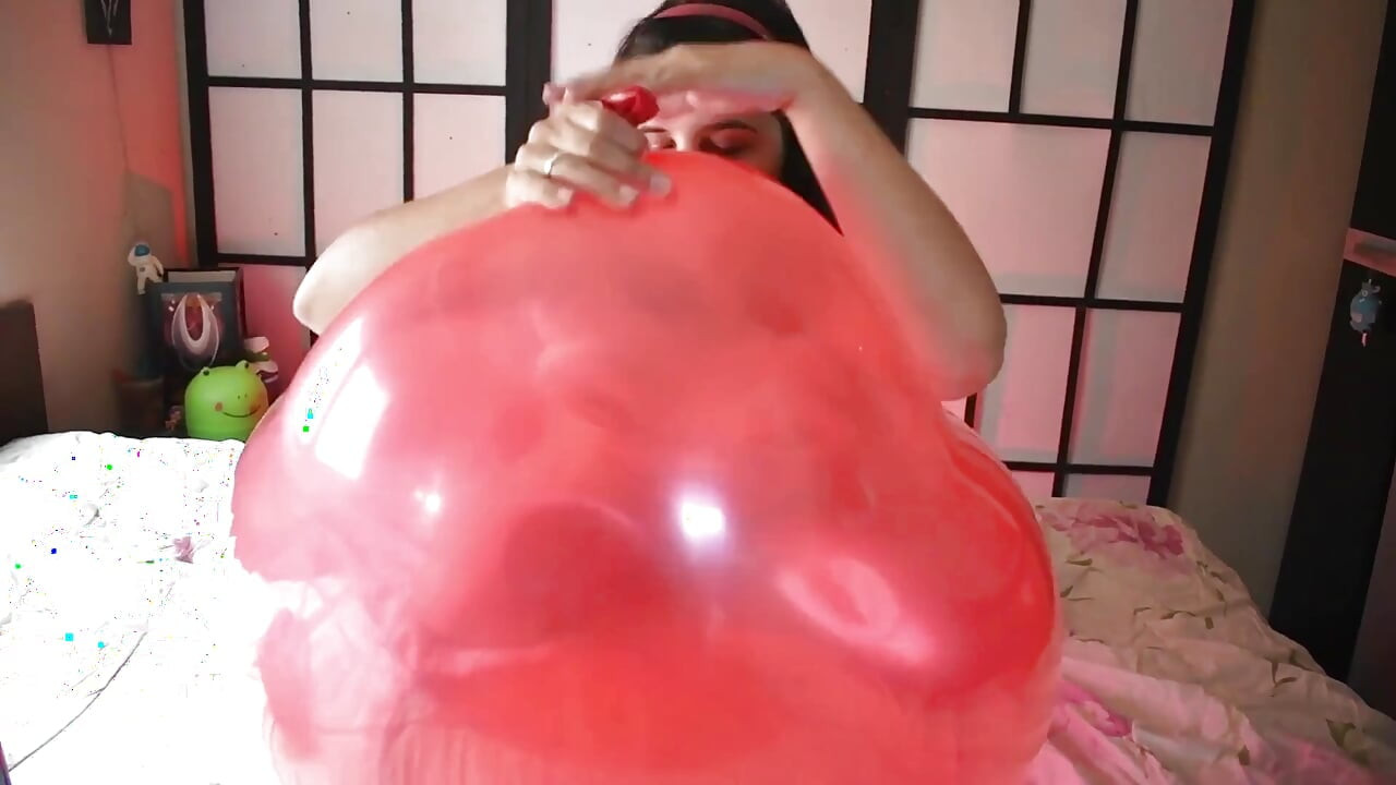 Bin ve pop büyük kırmızı 24 inçlik balon - tavşan tezgahbası