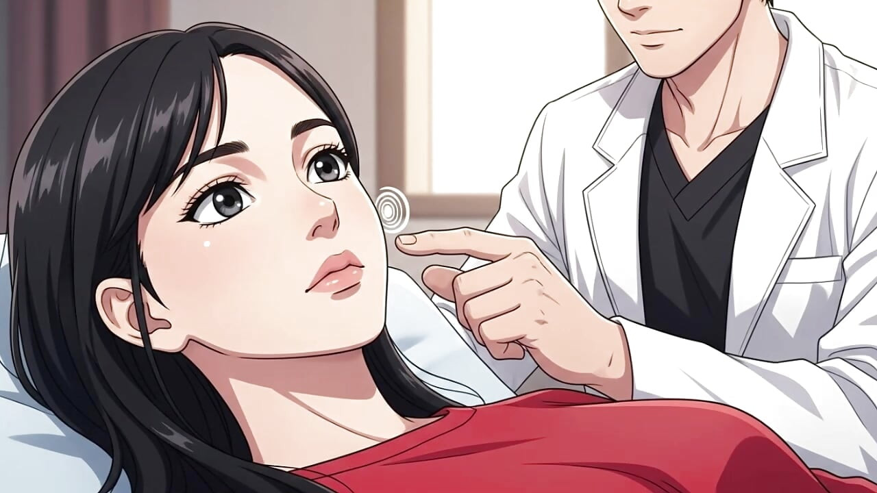 Priya'nın göğüsleri nashedi doktoru tarafından sert basılıyor