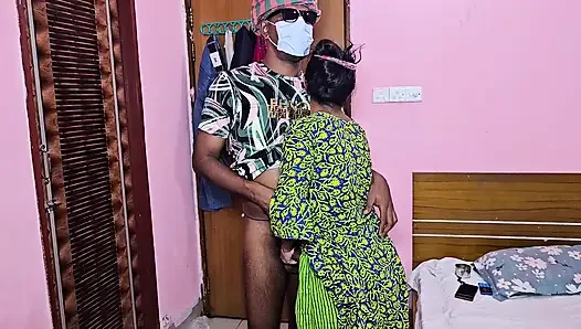 Indian sexy wife cheated on her husband and got hard by her