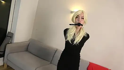 Lilly&;s Helpless Descent: Tight Binds and Humiliating Gags Part 2