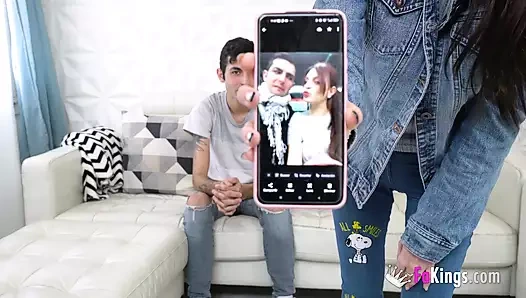 Yeni ve özgür bir çift: betty martinez, büyük göğüsleri ve sevgi dolu erkek arkadaşı!