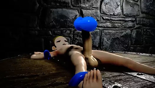 Bir su elementi (canavar kız) tarafından Cum çıkarma