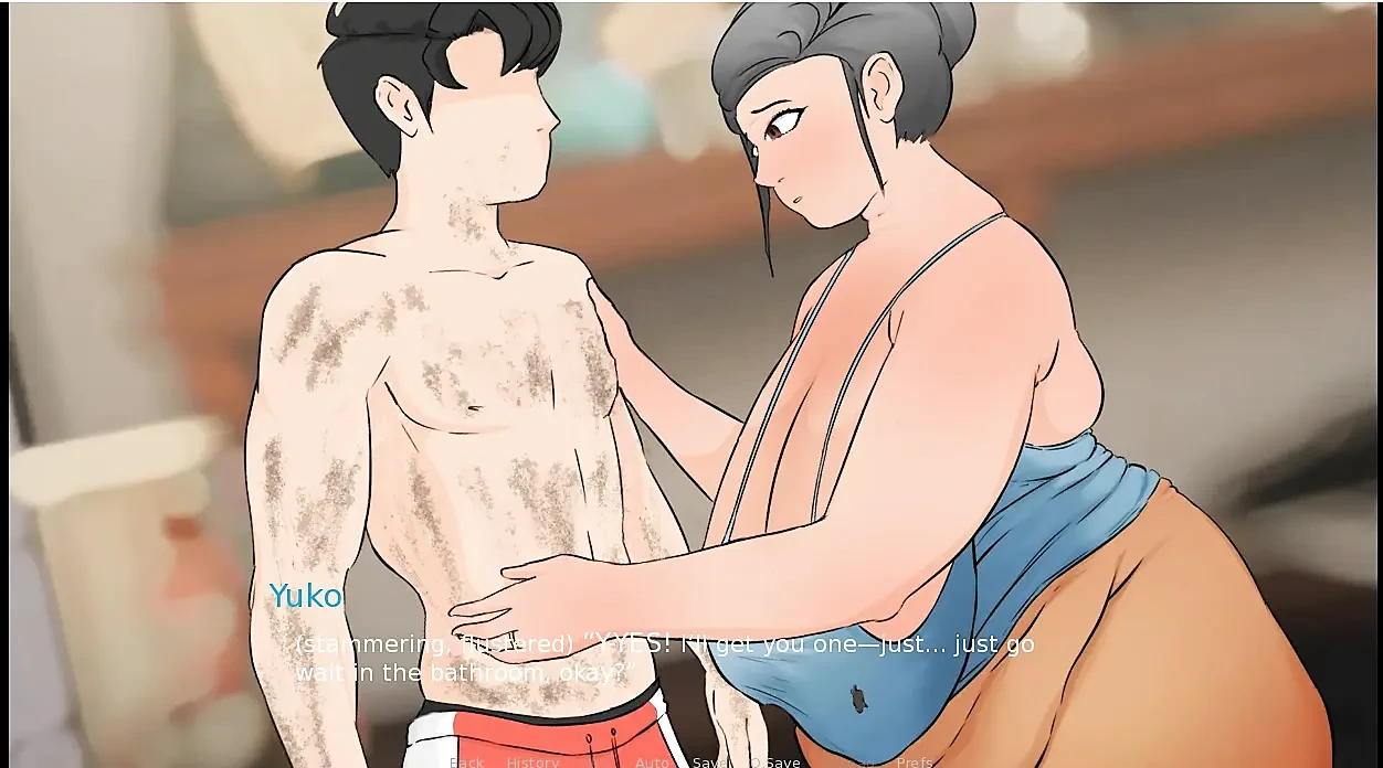 Plowed 1 : sexy grandma piss and teasing  grandson and shower with grandson