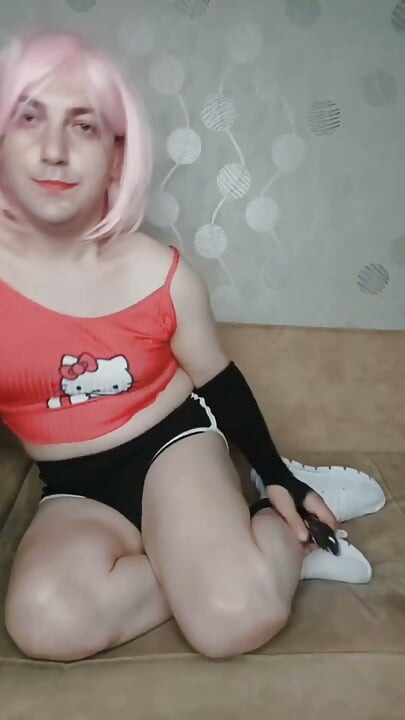 Sevimli şortlu kovboy kız kadın kılıklı pürüzsüz bacaklar büyük
