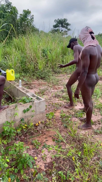 Büyük Zenci Afrika açık Havada