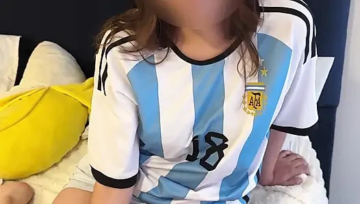 Argentina after the World Cup fucks a subscriber who makes him debut