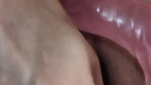 Götüme kadar çift uçlu dildo