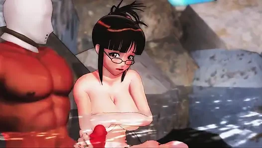 Kız kaplıcada büyük bir yarağı deneyemedi