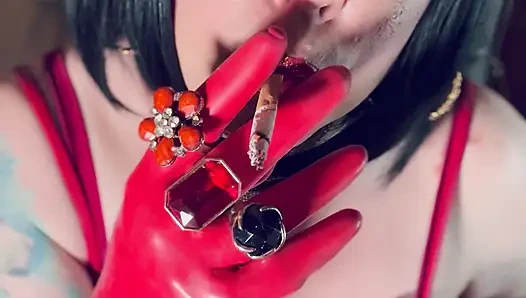 A Gloved Smoking Video From Tina Snua - Your Mistress Wants You To Watch Her Smoke In Leather & Latex Gloves