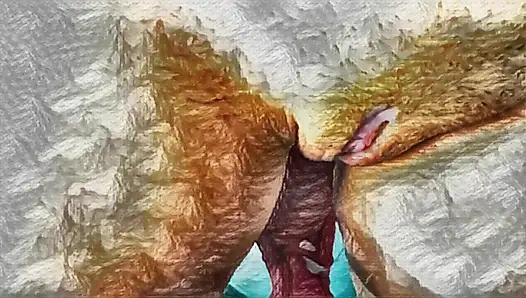 XXX Çizgi film. Kahyam elle muamelemde bana yardım ediyor. Büyük klitorisine ve kırmızı külota boşalıyor.