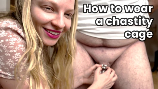 Chastity tutorial - how to wear a chastity cage - part 1