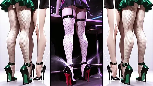 Ultra yüksek topuklu ayakkabılar dölle dolu