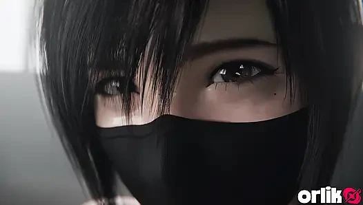 Yuffie final fantezisi 7 - ıslak ıslak sakso hizmeti [sadece maske versiyonu 4k]