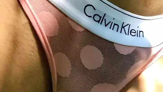Crossdresser in sexy CK lingerie