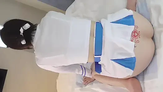 Mayu NO57 Tıraş olunmuş, Derin Boğaz, Dantel Kraliçesi Cosplay, Bant, Sıçrama, Sperm İçme PR