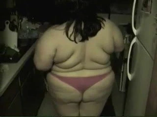 Dik bbw içinde pembe tanga