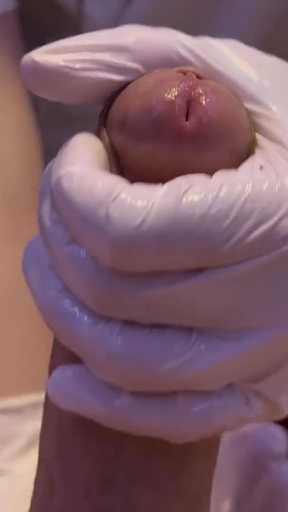 Emotional moment from "Close-up Best Handjob Cumshot ever"