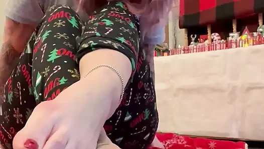Gwen ile xmas ve yumuşak, lezzetli, muhteşem ayakları