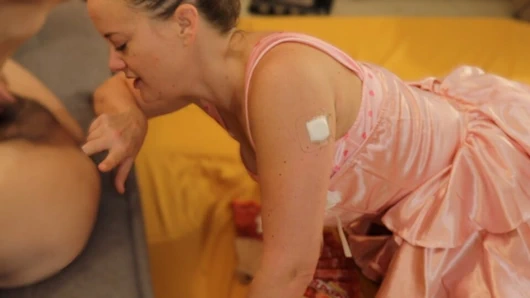 2477Eo_I_02- French Amateur, Clothed Sex, Satin Lingerie, Pussy Fucking, Balls Licking, Ass to Mouth, Spanking, Cumshot