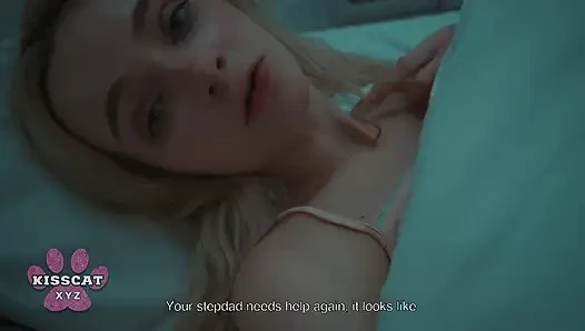 Üvey Anne Üvey Babasını Üvey Kızı Amber Kawaii'nin Içine Boşalarken Yakalıyor Ve Paylaşılan Yatakta Sert Sikişiyor