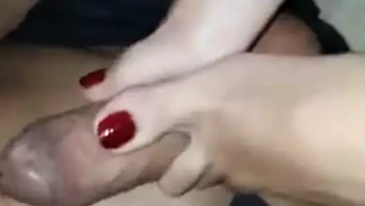 amatör footjob