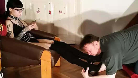 çizme &amp; terli çorap koklama ayak köle hd