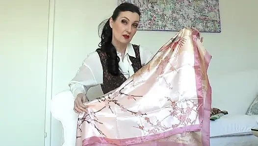 Saten eşarp sürtüğüm için günlük görev, lady victoria valente