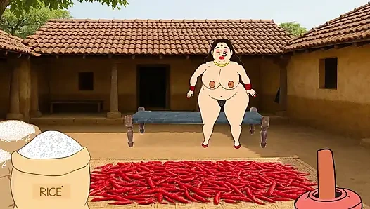 part 2     my  big ass mom  vimla    masturbating  using   a   brinjal  in  her  pussy