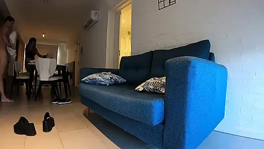 Morocha Arjantin Buenos Aires'te bir turistle prezervatifsiz seks yapıyor