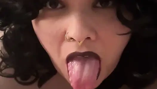Gerçek çift ev yapımı oral seks! Ahegao Yüze boşalma