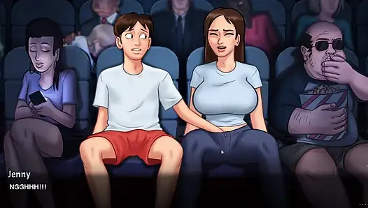 Ahlaksız oyunlar oyunu ateşli sinemada herkesin içinde parmaklıyor