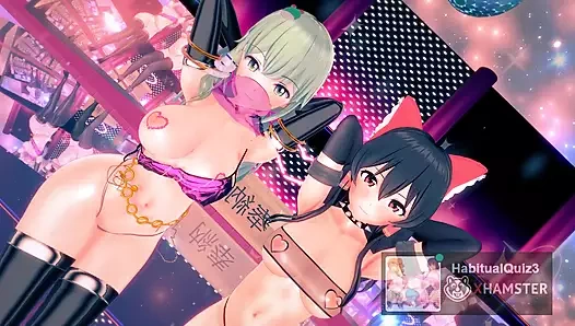 Touhou proje dizisi hai phut hon seksi bdsm reimu hakurei ve sanae kochiya mmd r18 3d hentai sikişi