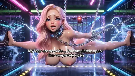 Submissive Blonde Slave AI Chains High-Tech Prison Bondage 3D Hentai