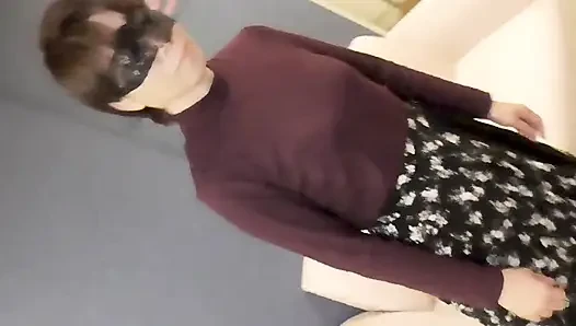 Mayu NO53 Tam Baş Maskesi, Kirli Konuşma Vücut Boyası, Sperm Shot Bardağı İçme, Meme Piercing, Sıçrama