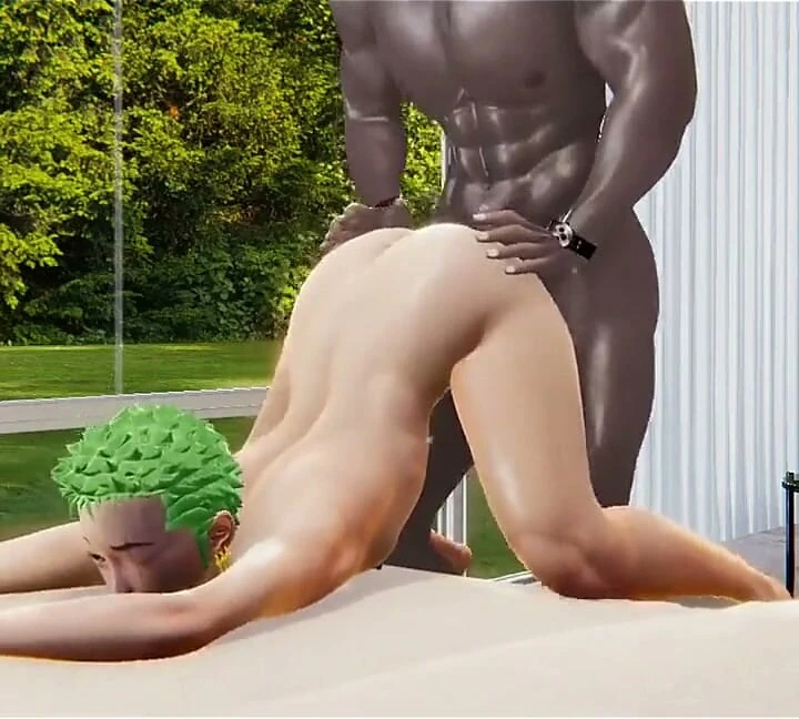 Tek parça yaoi - zoro siyah bir adam tarafından sert sikiliyor - Japon Asyalı manga anime çizgi film oyunu porno video animasyonu