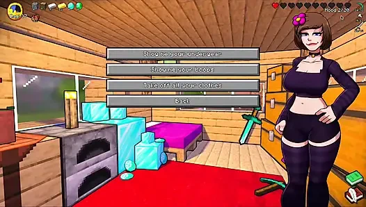 Hornycraft minecraft parodisi - steve jenny'den elmas için ıslak elle muamele alıyor