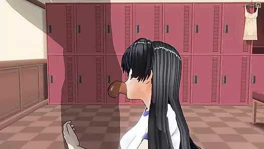 Eşofmanlı öğrenci soyunma odasında yarak emiyor