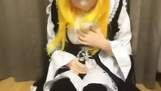 Kigurumi hizmetçi titreşen