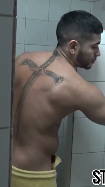 Straight Latin man has first time fun session with a dick | Clip 1