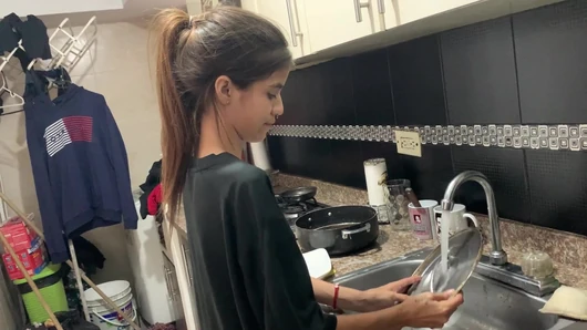 My stepsister teases me every time we're home alone