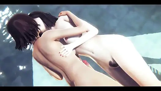 Hentai 3d sansürsüz - çift spada seks yapıyor - Japon Asyalı manga anime film oyunu porno