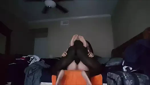 Büyük siyah horoz lanet evli beyaz adam sert ve derin