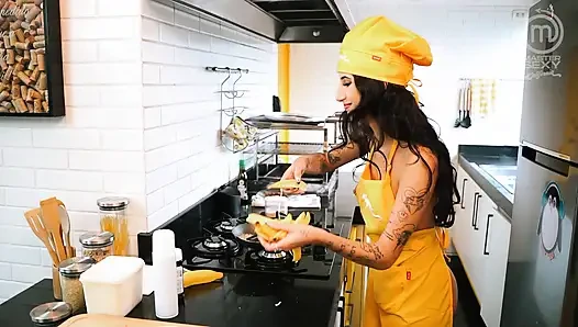 Hot lesbian Latinas cooking - Part 2 - SFW