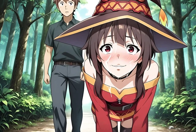 Orman Seks Yürüyüşü Megumin ve Kazuma, Yapay Zeka Uyarlamalarında Konosuba